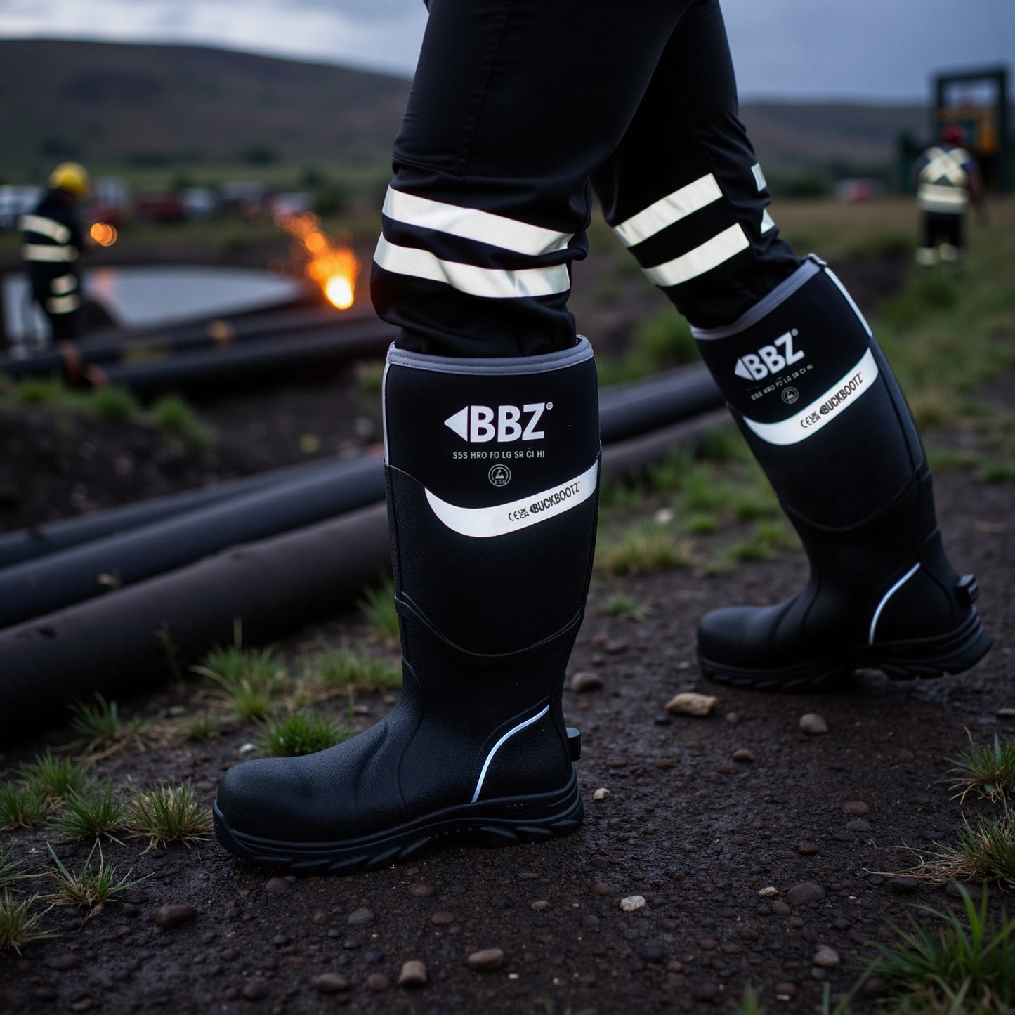 BBZ6000 BK NM Safety Safety Wellington Boot - Black