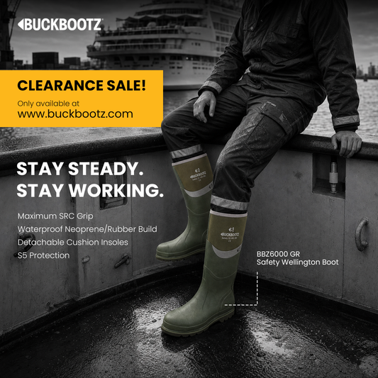 BBZ6000 GR Safety Safety Wellington Boot - Green