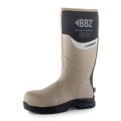 BBZ7000 STN YX (YULEX) Safety Safety Wellington Boot - Stone with Black