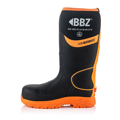 BBZ8000BKOR Safety Safety Wellington Boot - Black HI Vis Orange