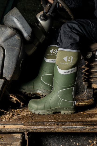 BBZ8000 GR Safety Safety Wellington Boot - Green