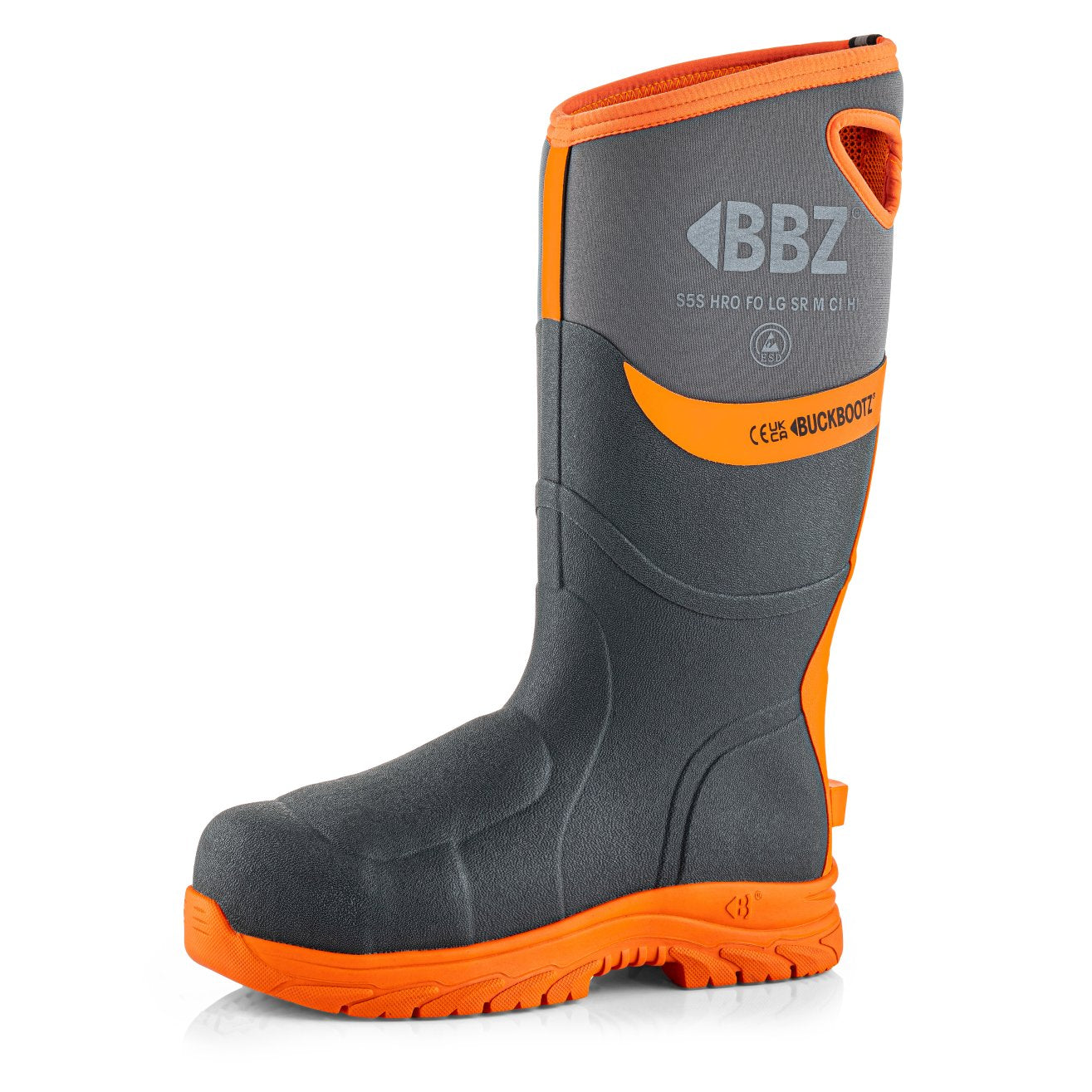 BBZ9000GYOR Safety Wellington Boot - Grey HI Viz Orange | Bu