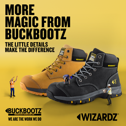WIZD2BLK Nubuckz Dealer Boot - Black | Buckbootz