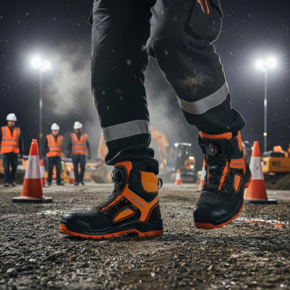 BVIZ7 BK OR Buckzviz FITGO System Boot - Black HI Vis Orange