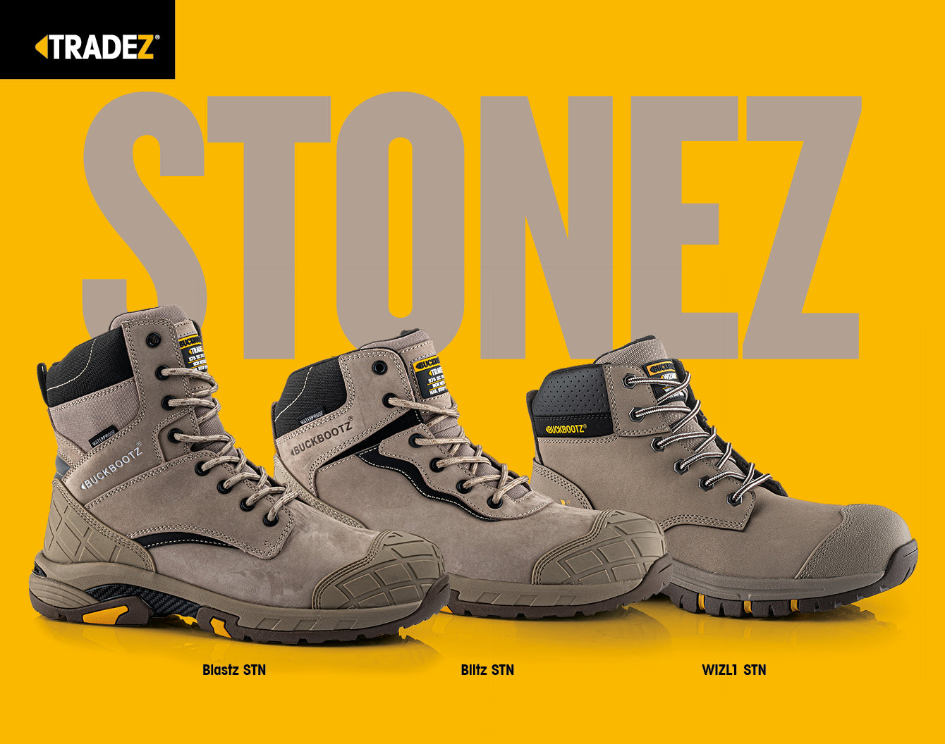 BLASTZ STN Tradez High Leg Lace/Zip Boot - Stone