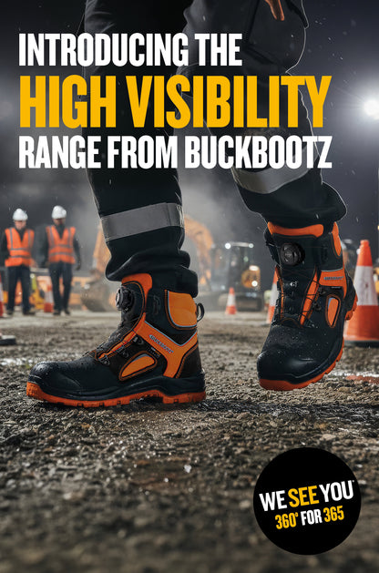 BVIZ7 BK OR Buckzviz FITGO System Boot - Black HI Vis Orange