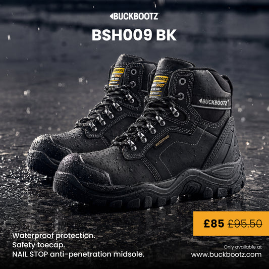 BSH009 BK Buckshot Lace Boot - Black Crazy Horse