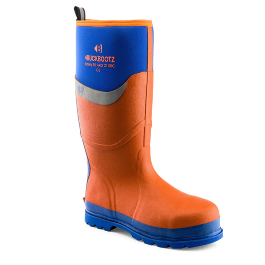 BBZ6000 OR Safety Safety Wellington Boot - Orange Blue