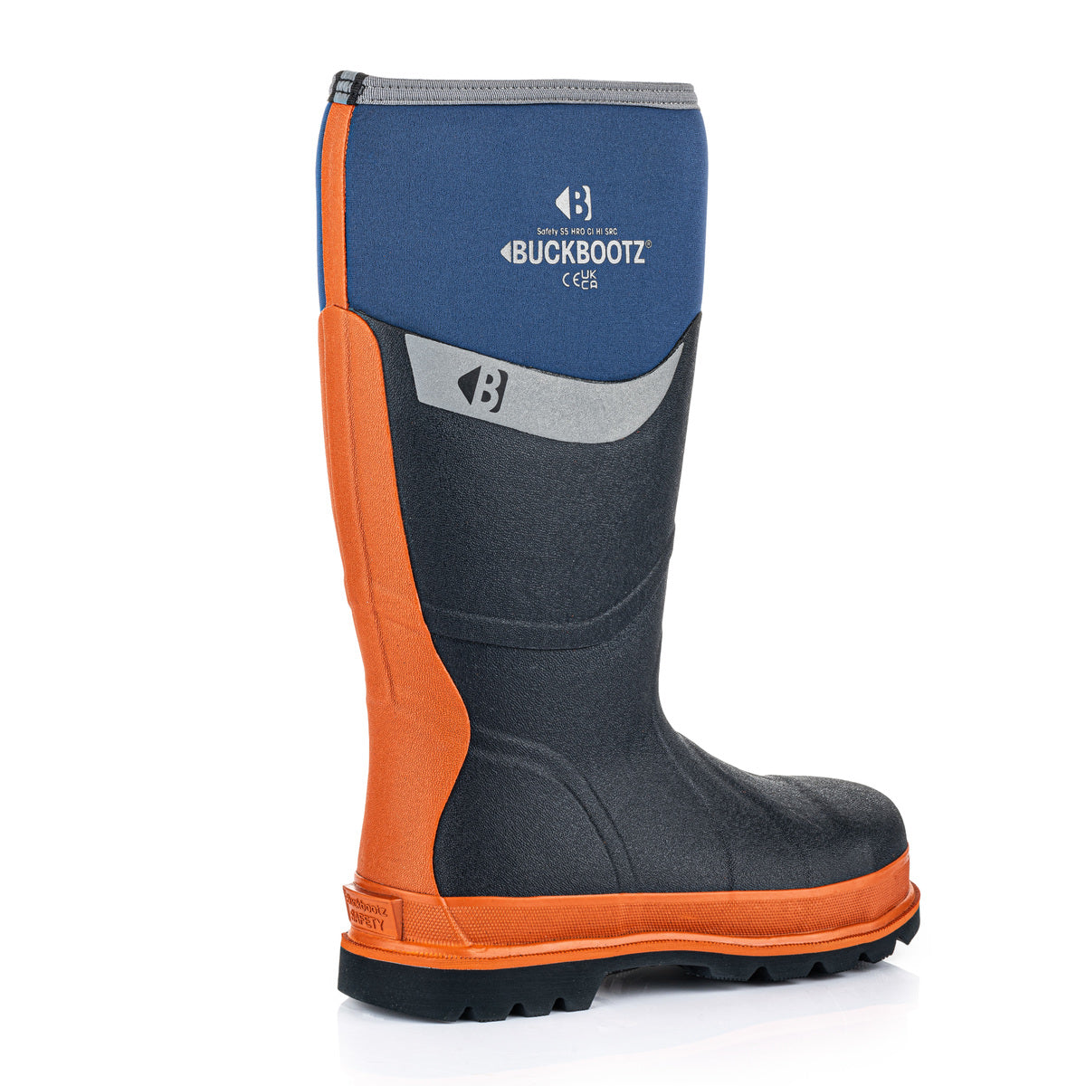 BBZ6000 BL Safety Safety Wellington Boot - Blue Orange Trim