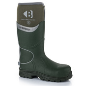BBZ8000 S5 Green 360° High Visibility Neoprene/Rubber Safety Wellington Boot with Ankle Protection